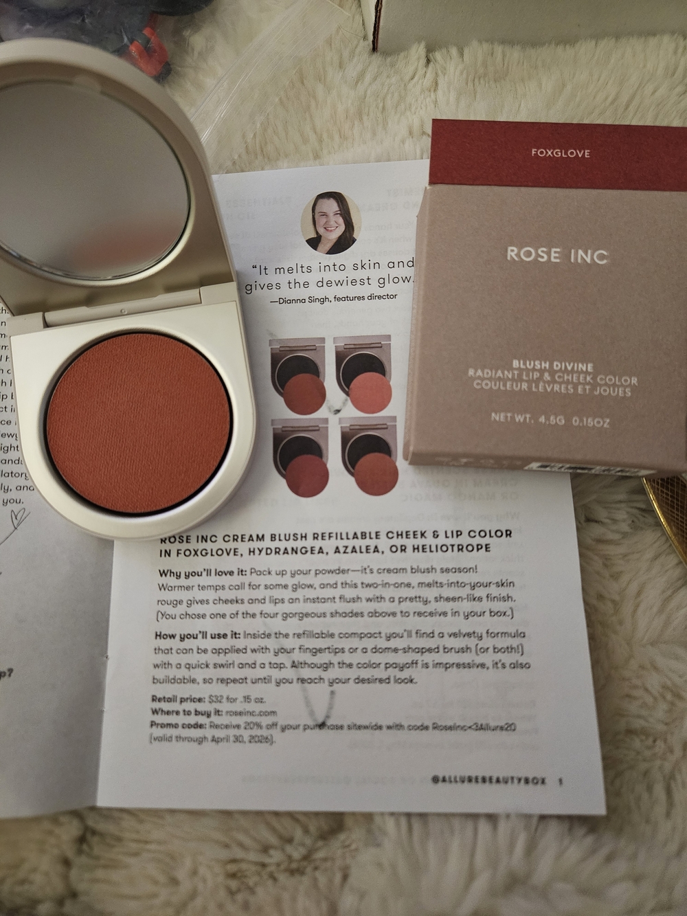 Rose Inc Blush Divine in Foxglove - Warm Terracotta Pink